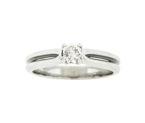 BAGUE 14K BL. 0,29 DIAMANT SI1 COUL. I
